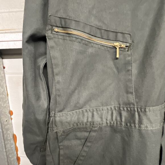 Dickies Olive Green Coveralls Long Sleeve Workwear Jumpsuit Overall - Picture 4 of 16